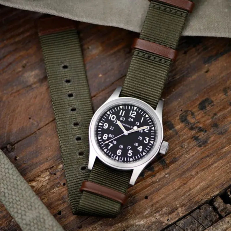 Hamilton Khaki Field Mechanical Textile Band Men's Watch- H69529933